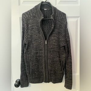 Pioneer camp men’s dark grey zip up sweater with pockets size large